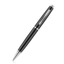 Black spy pen voice recorder 64GB with sleek design for professional use
